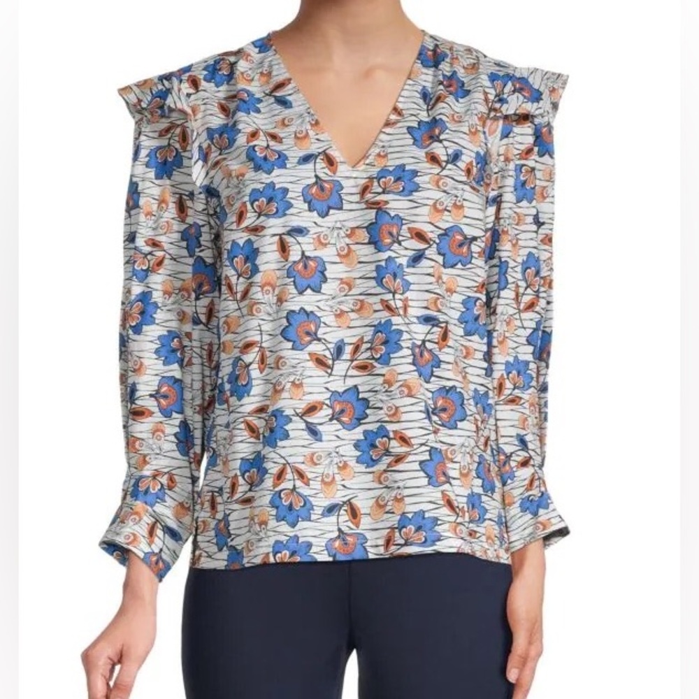 Derek Lam 10 Crosby Oona V neck Top
